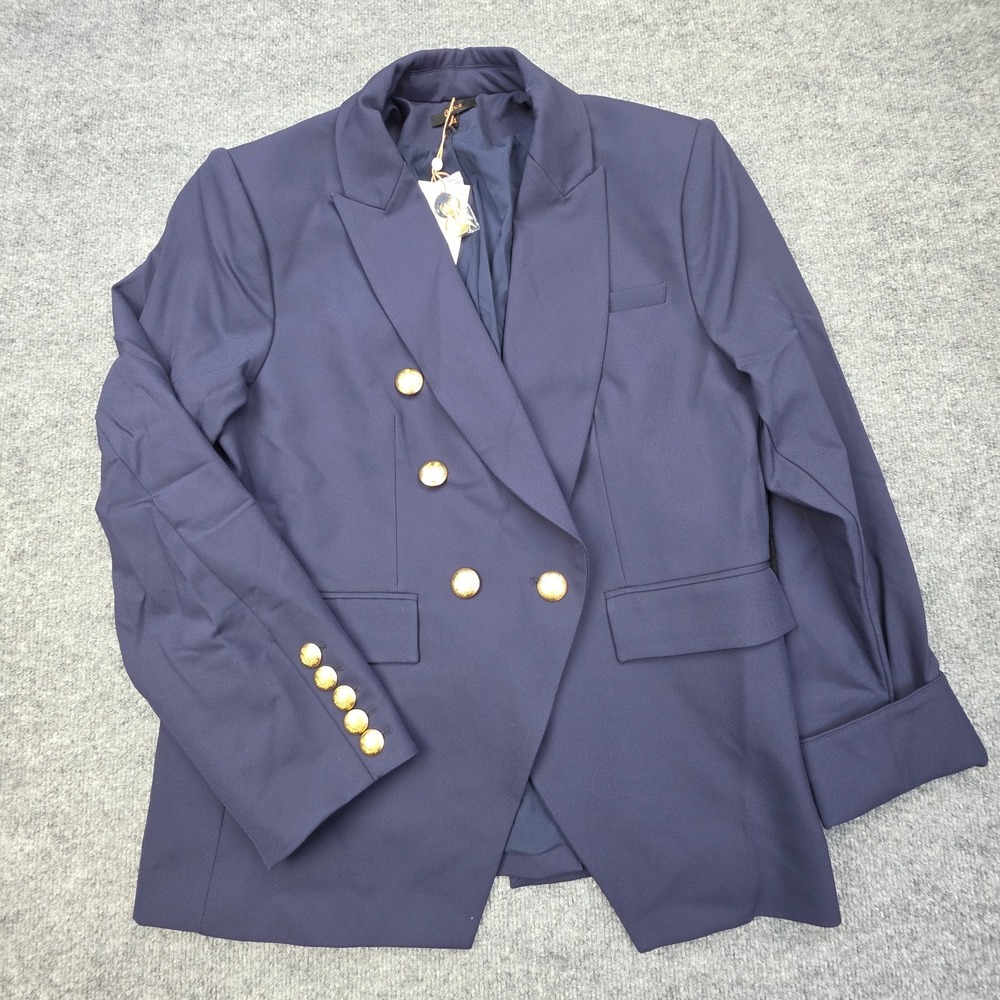 Quince Women Scuba Captains Convertible Blazer XL Navy Blue NWT